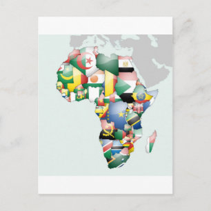 Unity in Diversity: Africa's Flags Collection Postcard