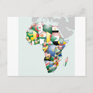Unity in Diversity: Africa's Flags Collection Postcard