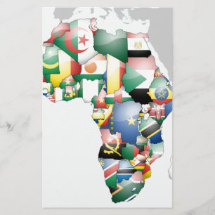 Unity in Diversity: Africa's Flags Collection Stationery