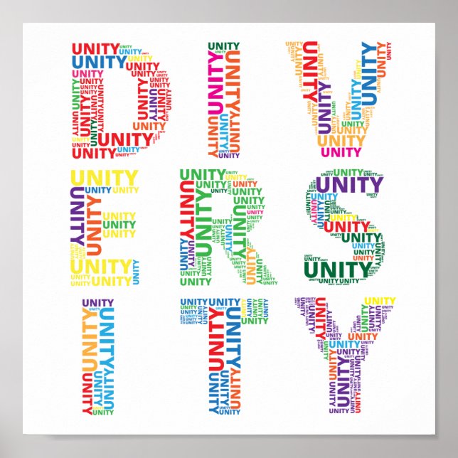 Unity in Diversity Colorful poster (Front)