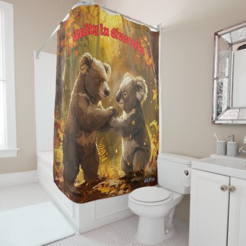 unity in diversity Shower Curtain