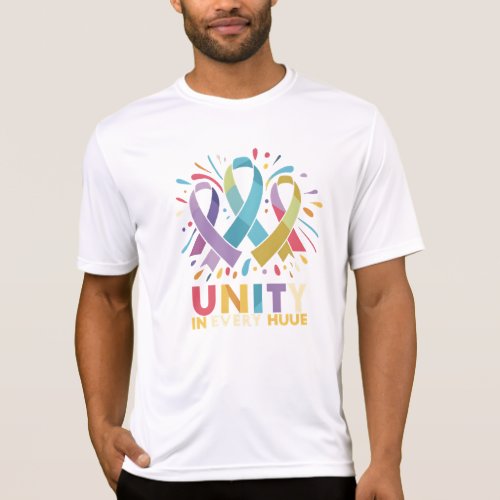 unity in every huue breast cancer awareness  T_Shirt