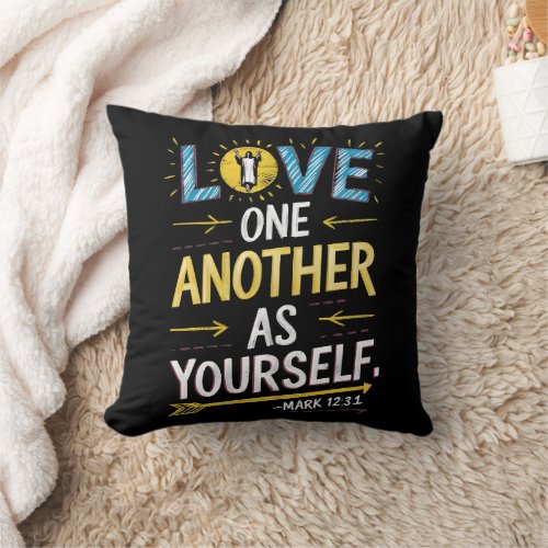 Unity in Love Drawing of Love One Another As Your Throw Pillow