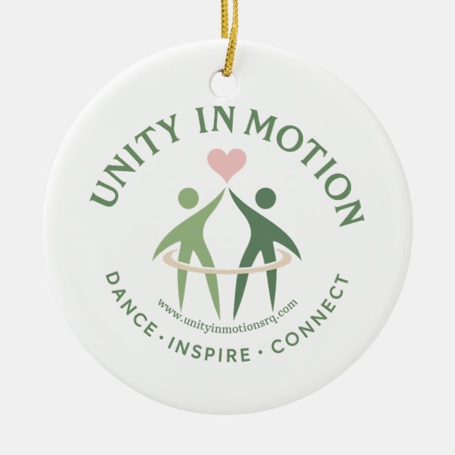 Unity in Motion Ceramic Ornament (Front)