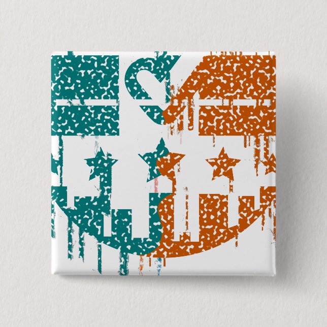 Unity in Motion - Drips of Democracy Button (Front)