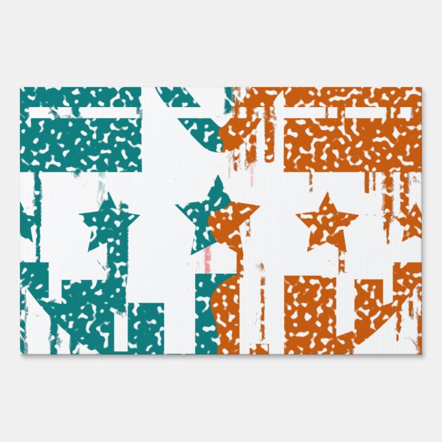 Unity in Motion - Drips of Democracy Sign (Front)