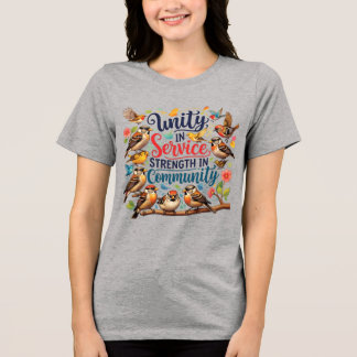 Unity in Service, Strength in Community – Hand-Dra Tri-Blend Shirt