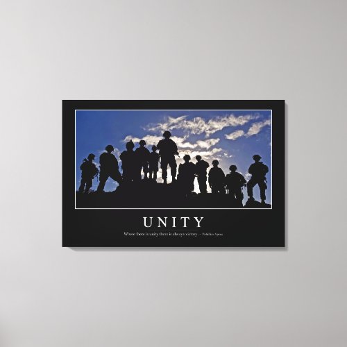 Unity Inspirational Quote 2 Canvas Print