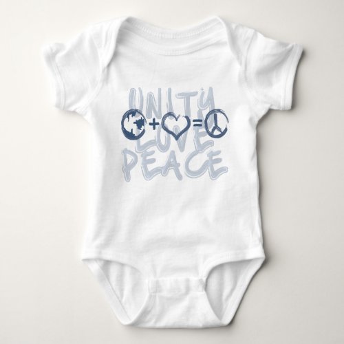 Unity Love Peace  Baby Bodysuit