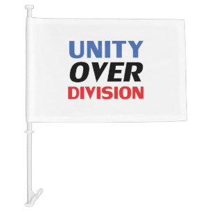 "Unity over Division" blue red black white Car Flag