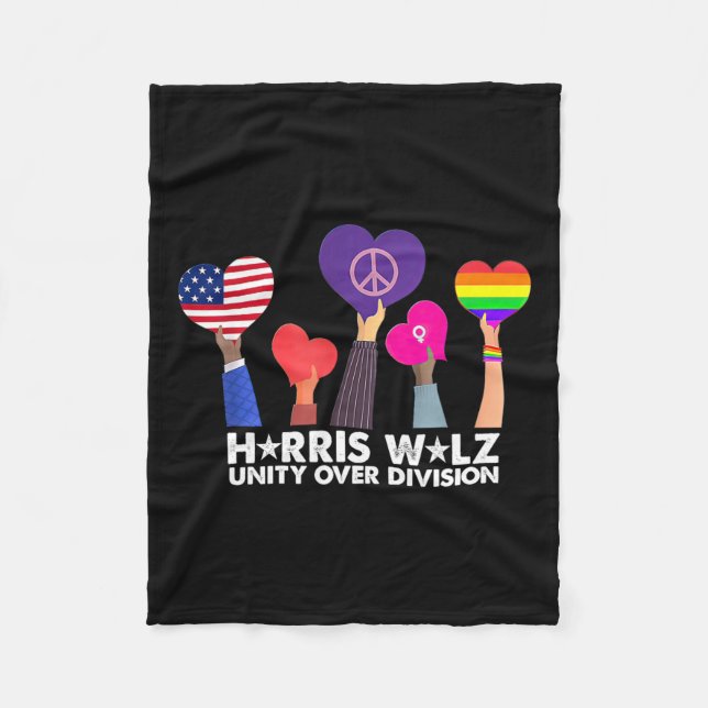 Unity Over Division Harris 2024 Wheimer 2024 Vote  Fleece Blanket (Front)
