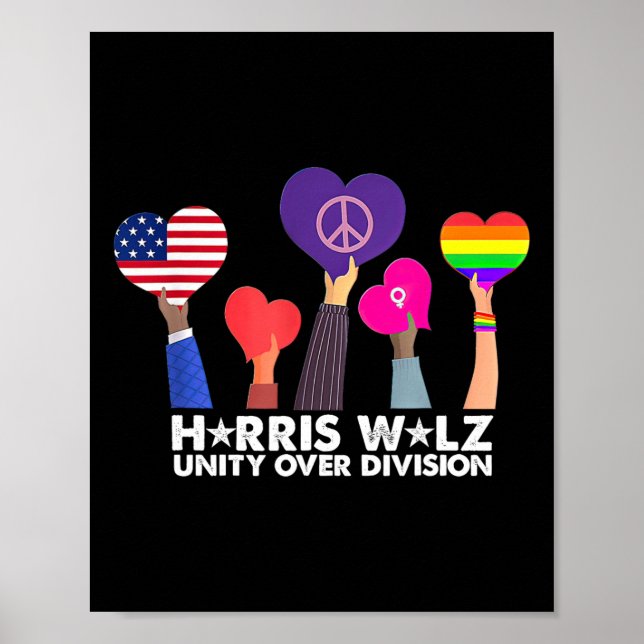 Unity Over Division Harris 2024 Wheimer 2024 Vote  Poster (Front)