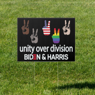 Unity Over Division Joe Biden Kamala Harris 2024 Sign
