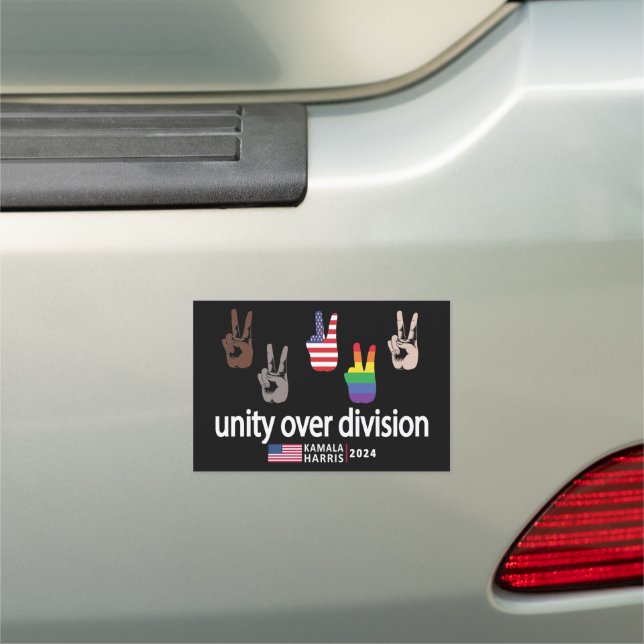 Unity Over Division Kamala Harris 2024 Election Car Magnet (In Situ)