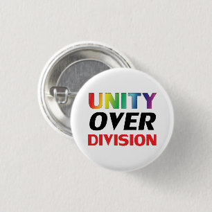 Unity over Division - lgbtq, lgbt pride rainbow Button