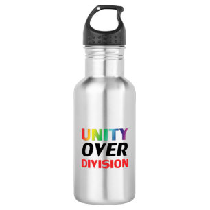 Unity over Division - pride lgbtq lgbt Stainless Steel Water Bottle