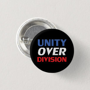 Unity over Division - red, white, blue, black Button