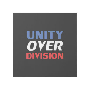 Unity over Division - red, white, blue, black Gallery Wrap