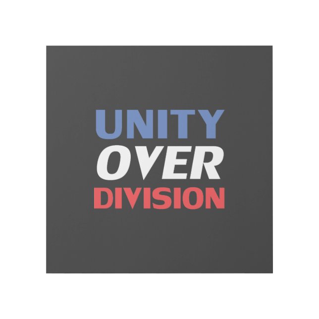 Unity over Division - red, white, blue, black Gallery Wrap (Front)