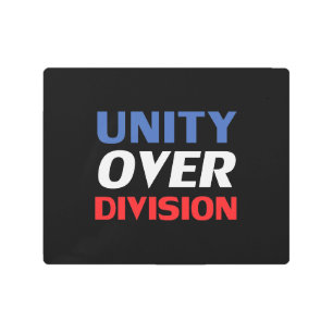 Unity over Division - red, white, blue, black Metal Print