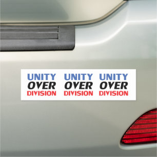 Unity over Division - red, white, blue, bumper Car Magnet
