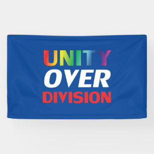 Unity over Division, red, white, blue, lgbtq lgbt Banner