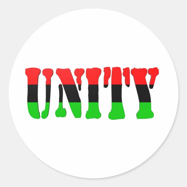 Unity Pan-African Flag Classic Round Sticker (Front)
