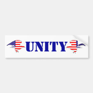 UNITY PARTY big tent freedom group eagle flags Bumper Sticker