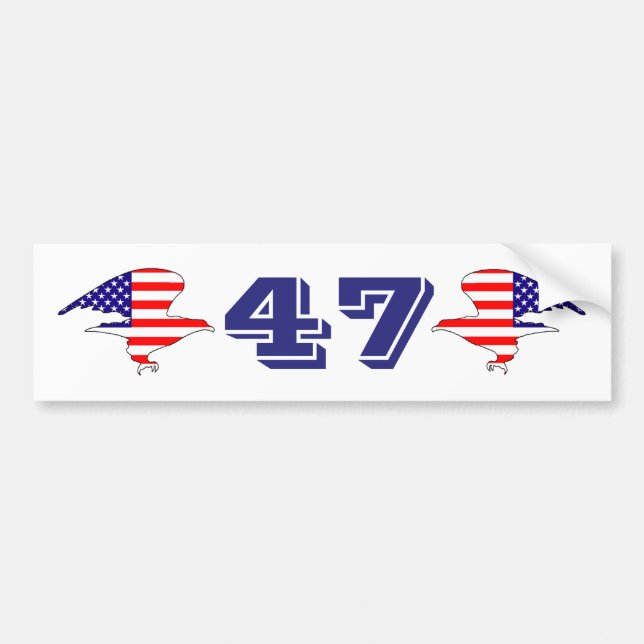 UNITY PARTY President Trump 47 eagle flags Bumper Sticker (Front)