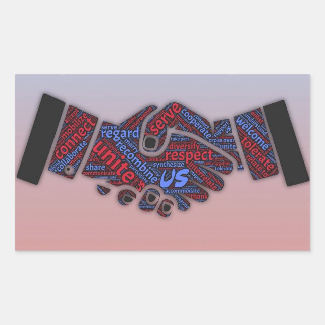 Unity Political Democrat & Republican Sticker (Front)