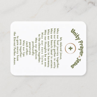 Unity Prayer of Jesus Prayer Card for 3.5" x 2.5"