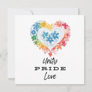 Unity Pride Love Flat Card