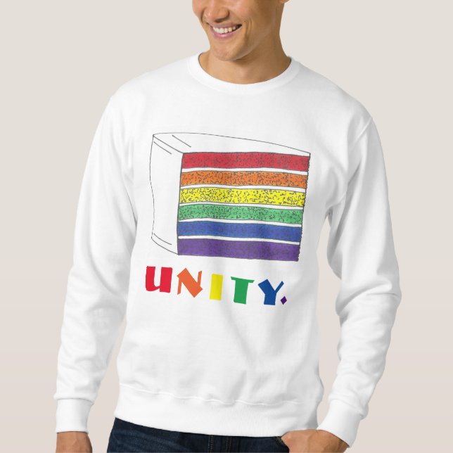 UNITY Rainbow Cake Slice Pride Sweatshirt (Front)