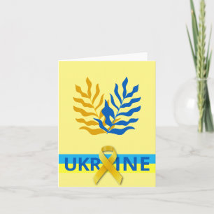 Unity Ribbon for Ukraine Peace Card