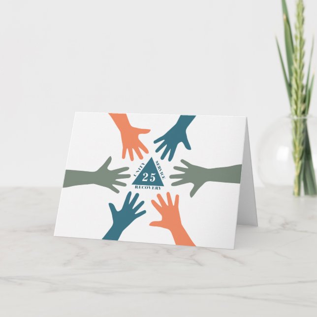 Unity, Service, Sobriety Birthday Card (Front)