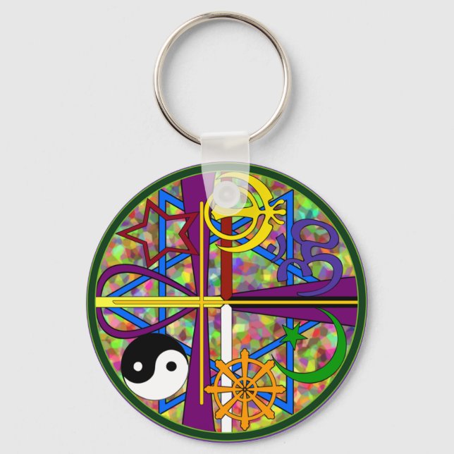 Unity Spiritual Symbols Keychain (Front)