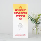 UNITY STARTS WITH U (orange fire) & Logo (Standing Front)