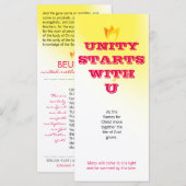 UNITY STARTS WITH U (yellow to orange fire) & Logo (Front/Back)