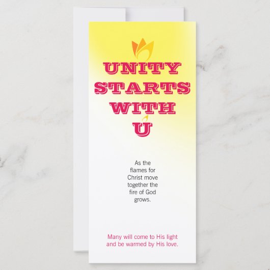 UNITY STARTS WITH U (yellow to orange fire) & Logo (Front)