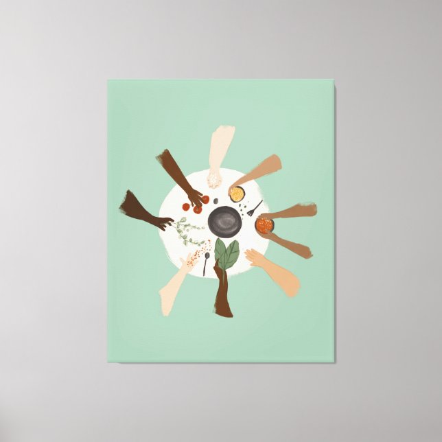 Unity through Diversity and Community Poster Canvas Print (Front)