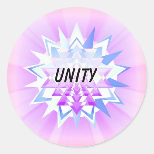 Unity Virtue sticker Classic Round Sticker