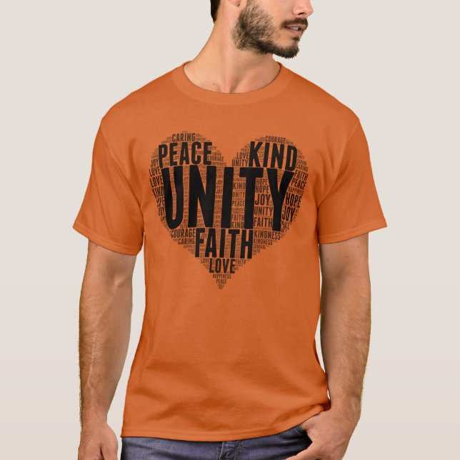 Unity Wordcloud Be Kind Stop Bullying Unity Day T-Shirt (Front)
