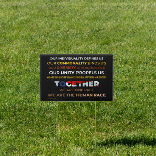 Unity Yard Sign with Flag(12 x 18)