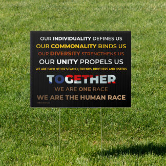Unity Yard Sign with Flag (18 x 24)