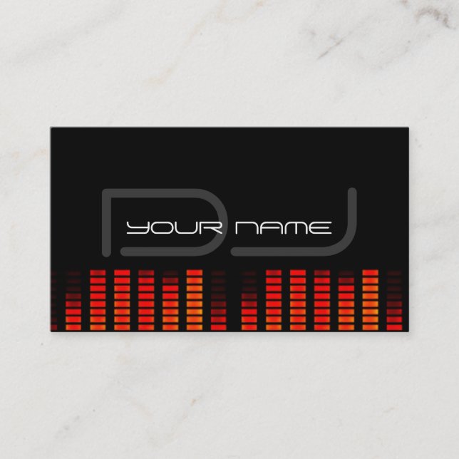 Uniuque and Elegant DJ Business Card (Front)