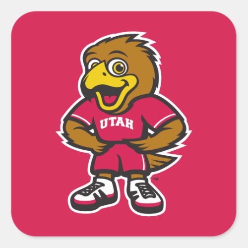 Univ of Utah Youth Logo Square Sticker