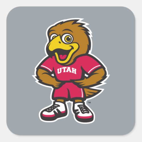 Univ of Utah Youth Logo Square Sticker