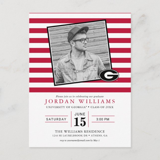 Univeristy of Georgia Graduation Announcement Postcard (Front)