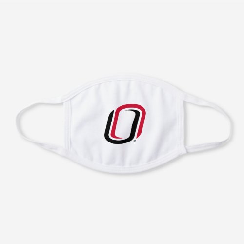 Univeristy of Nebraska Omaha Logo White Cotton Face Mask