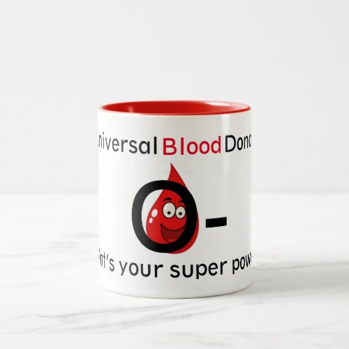 Universal Blood Donor red 11oz mug